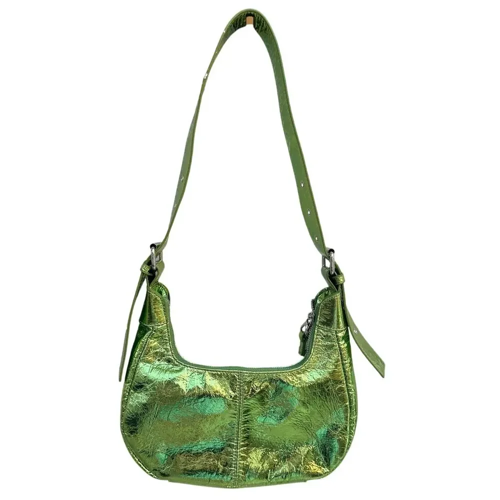 metallic shoulder bag y2k